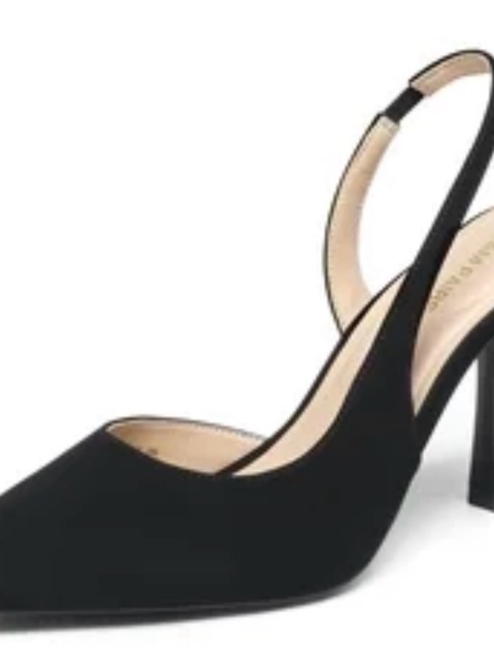 Dream Pairs Black Pointed Slingback Kitten Heels - Picture 7 of 8